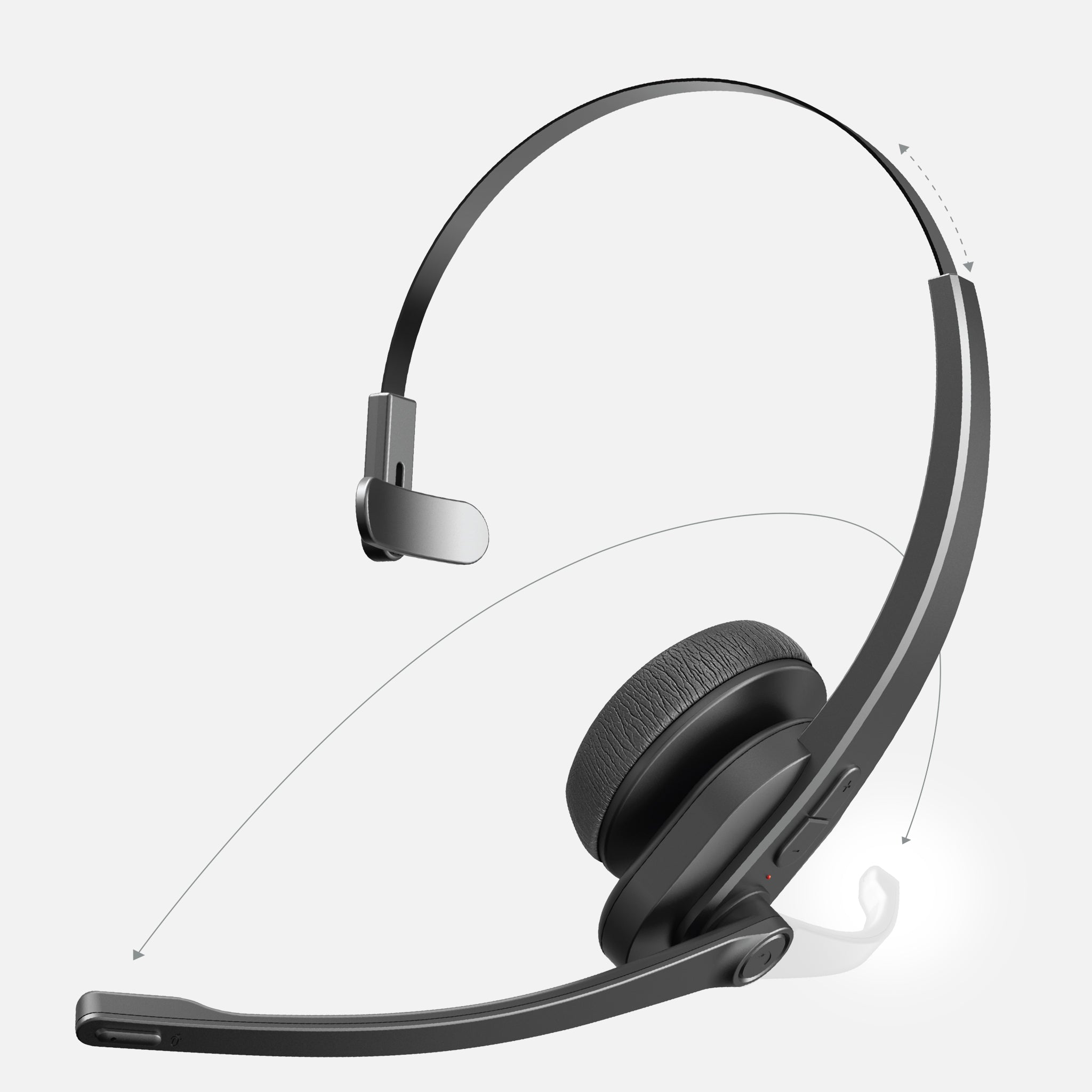 Wireless Headset with Ambient Noise-Canceling Mic - CAR AND DRIVER BT3500BK