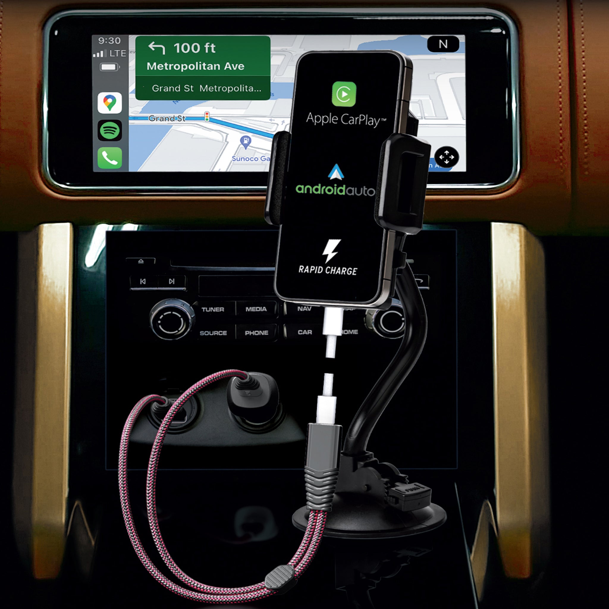 NITROUS® - CARPLAY/ANDROID AUTO FAST-CHARGING + DATA CABLE - CAR
