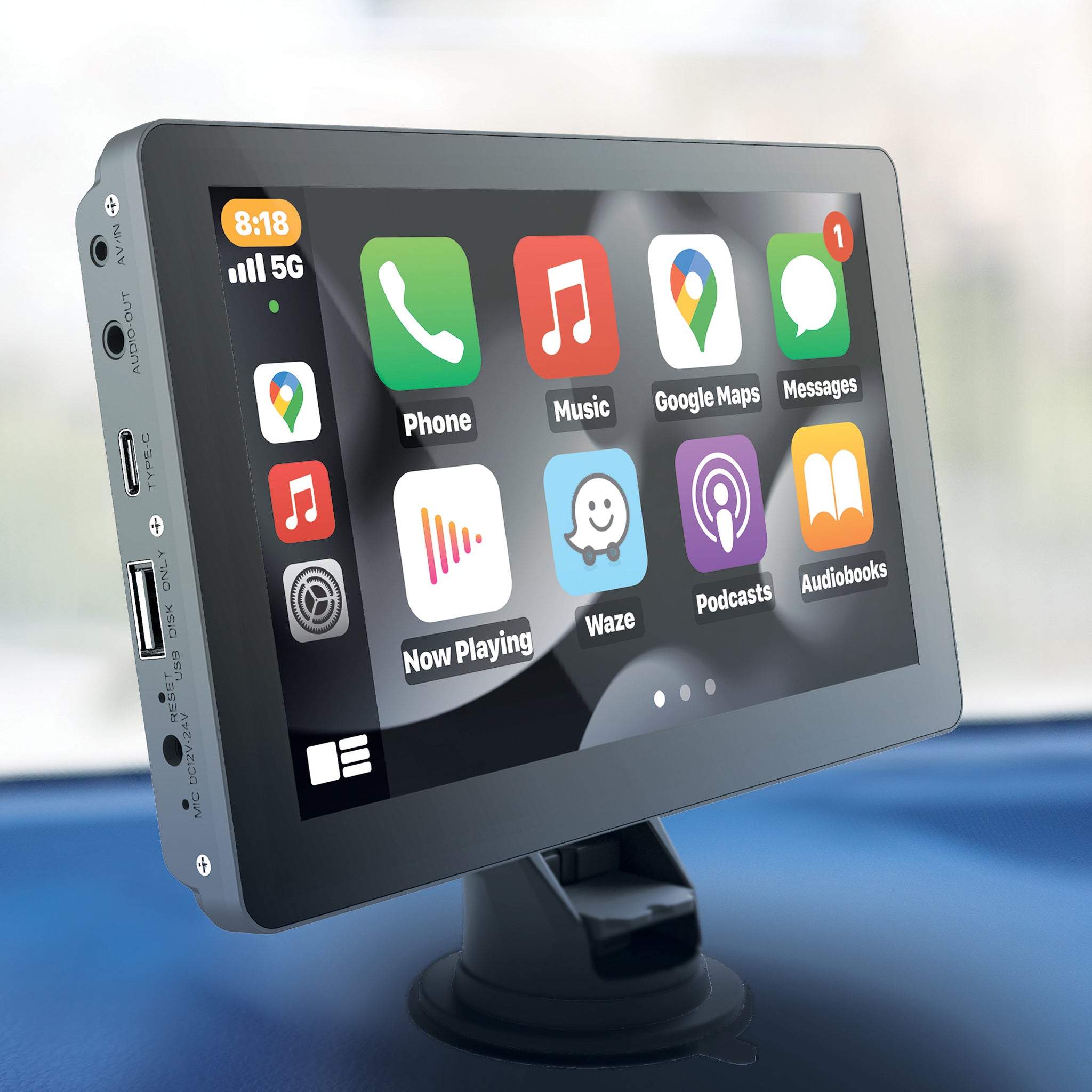 Car And Driver INTELLIDASH+ Dashboard- Easy Mounted Smart 7 INCH Display,  Mirror Links Your Cellphone to The Screen to Provide Easy Access to Apple  CARPLAY & Android AUTO : : Electronics