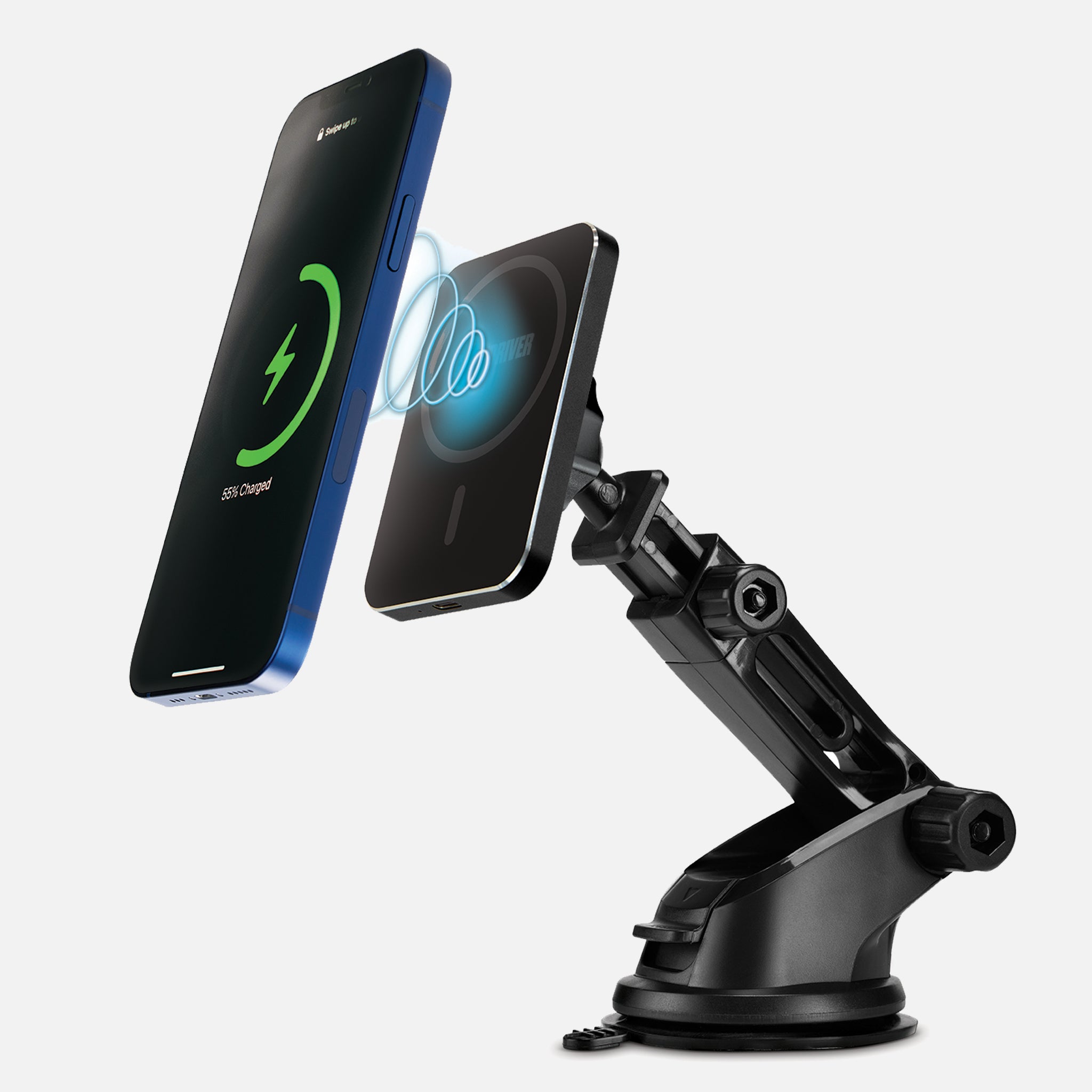 Phone Holder Self Charging Cell Phone WIRELESS CHARGING MAGNETIC