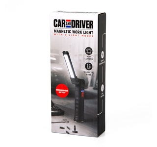 Car and Driver 800-Lumen Rechargeable Magnetic Work Light Flashlight