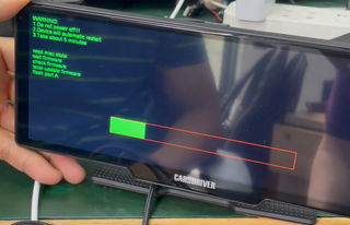 DU3210 Step 4 — green progress bar during upgrade
