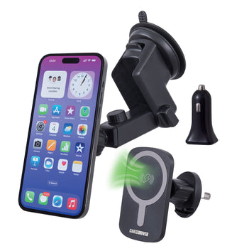 Car and Driver Magnetic Charging Mount with car charger and vent mount